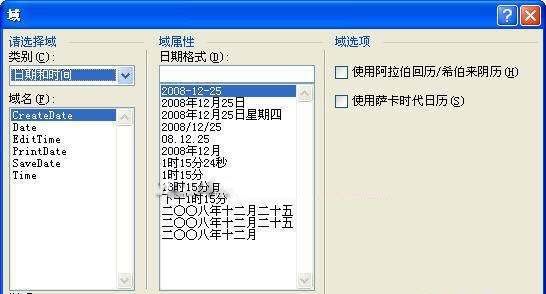 Word2007四招巧妙输入时间和日期