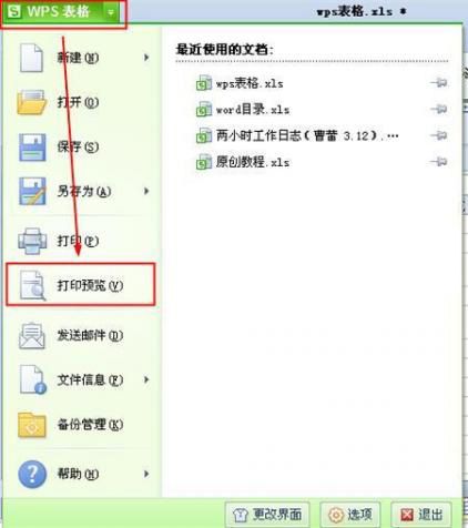 WPS表格打印前的最后设置