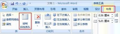 Word2007:绘制斜线表头的方法