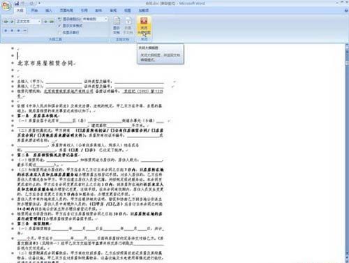 Word2007入门教程之视图功能区