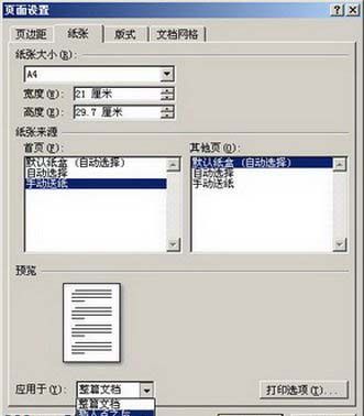 Word2007：快速设置纸张大小的两招