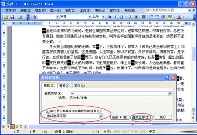 大师教你Word中使用查找与替换功能的诀窍