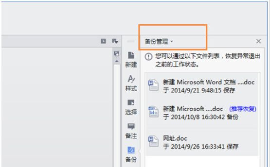 WPS备份管理设置技巧
