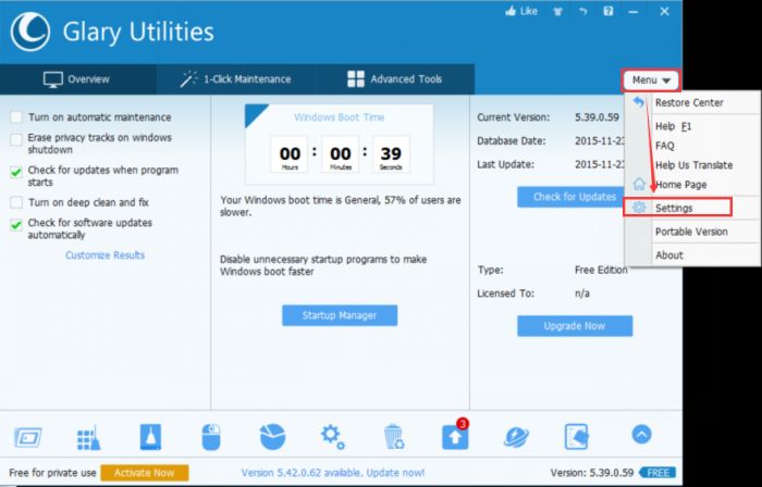glary utilities中文怎么设置?glary utilities中文设置详细方法