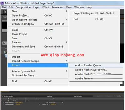 AE英文版导出视频的步骤图解