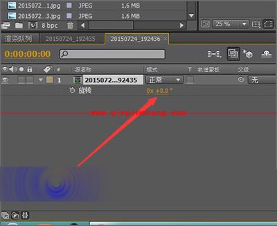 Adobe After Effects将图片或视频旋转方向的方法