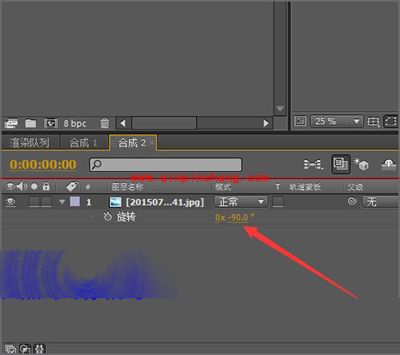 Adobe After Effects将图片或视频旋转方向的方法