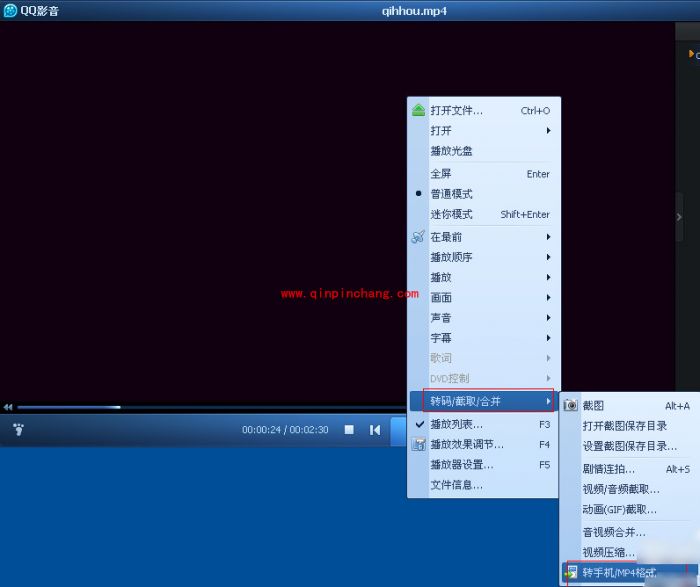 QQ影音：转换视频格式的方法