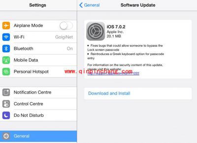 防止ios7.0.2强制更新的技巧