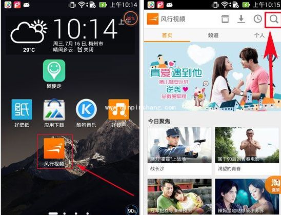 风行手机版基本教程：搜索和下载