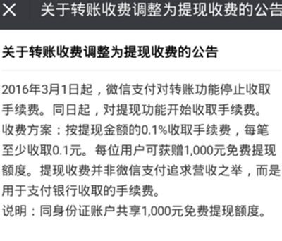 微信快速提现收手续费吗?