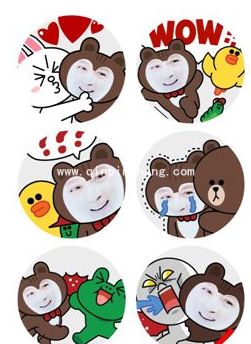 line有趣的自拍贴图玩法