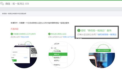 微信摇一摇周边申请图文教程