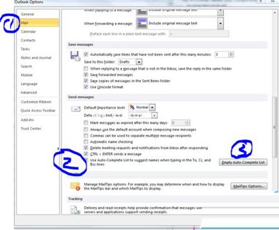 outlook常用联系人邮箱记录不显示的解决方法