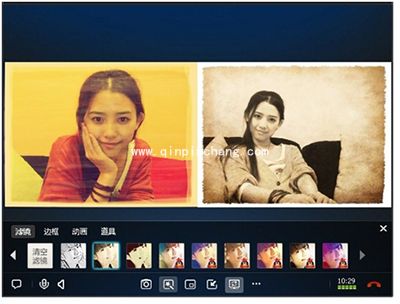 微信视频聊天可以发送爱心、花瓣一些特效吗？