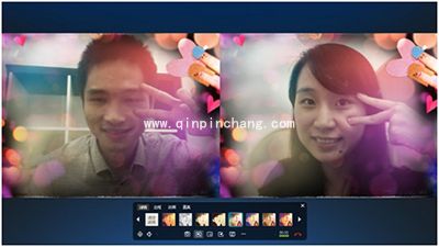 微信视频聊天可以发送爱心、花瓣一些特效吗？