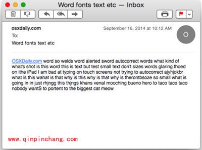 Mac邮件字体大小怎么改