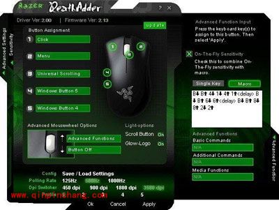 Razer炼狱蝰蛇驱动设置的图文教程