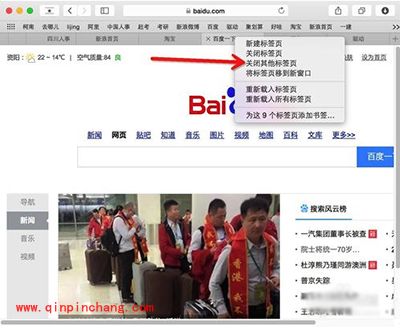 Mac快速关闭safari标签方法