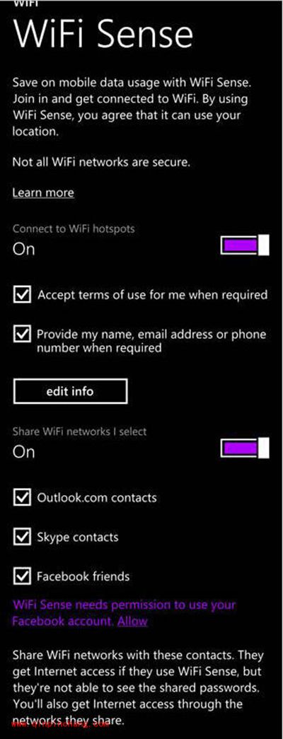 怎么禁止win10的wifi密码自动分享