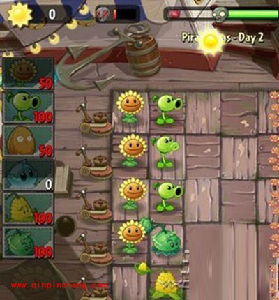 植物大战僵尸2中海盗湾第二关卡通关绝招