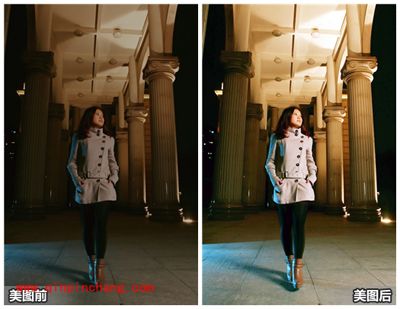 美图秀秀后期光线弥补 轻松三步点亮夜色