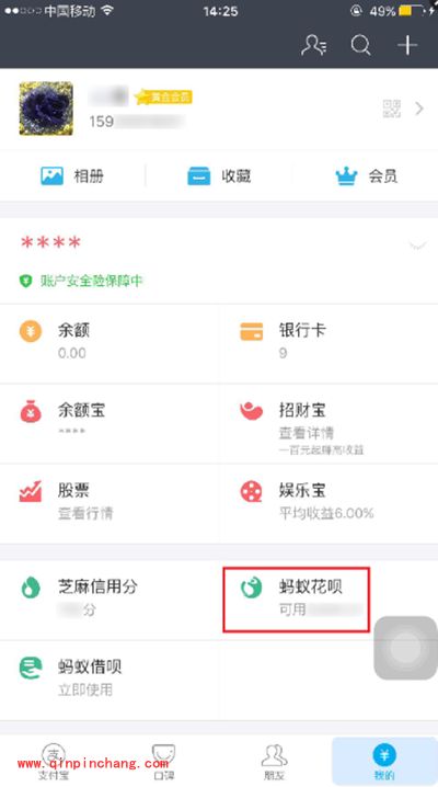 手机支付宝开通蚂蚁花呗服务教程