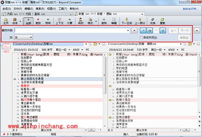 Beyond Compare精确查找文本内容方法