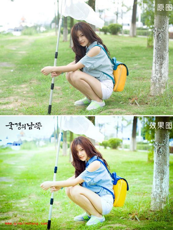 PS新手调色教程 调出清新外景简洁色