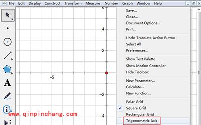 几何画板将x轴坐标值变成弧度制小技巧