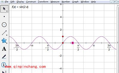 几何画板将x轴坐标值变成弧度制小技巧