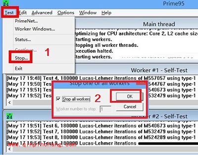 用Prime95测试cpu性能稳定性的方法
