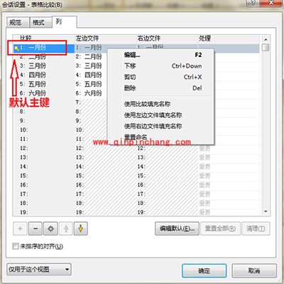 Beyond Compare表格行对齐控制方法