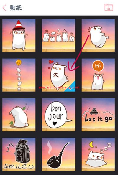 天天P图萌萌哒贴纸使用图文教程