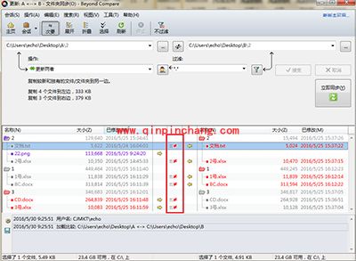 Beyond Compare文件夹同步会话中心窗格使用方法
