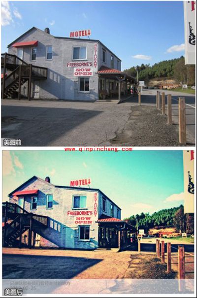 巧用美图秀秀打造的LOMO风格风景照