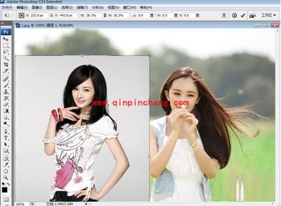 ps怎么把两张图片合成一张?