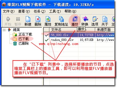 维棠FLV视频下载软件：播放已下载的影片
