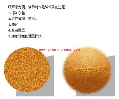 photoshop教程之制作毛茸茸的小熊
