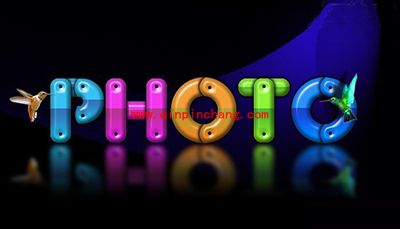 PS制作多彩文字拼接效果的方法