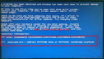 用U盘安装系统时出现蓝屏错误代码7E的解决方法