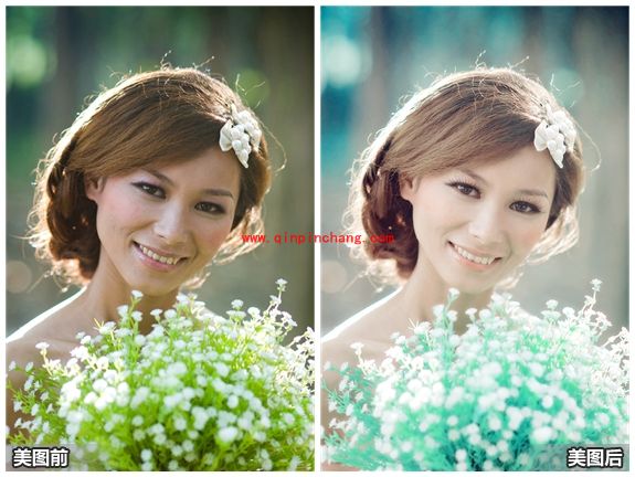 美图秀秀后期处理：打造小清新风格美女