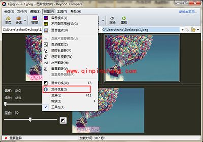 Beyond Compare查看文件信息教程