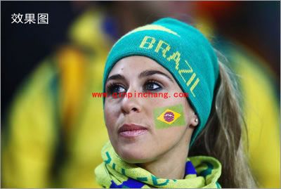 熬夜看球必备！彩影在自己脸制作逼真彩绘教程