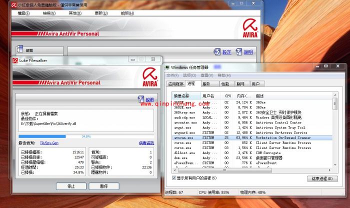 小红伞和360杀毒大比拼
