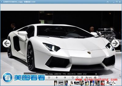 美图看看高度还原车展香车美妞