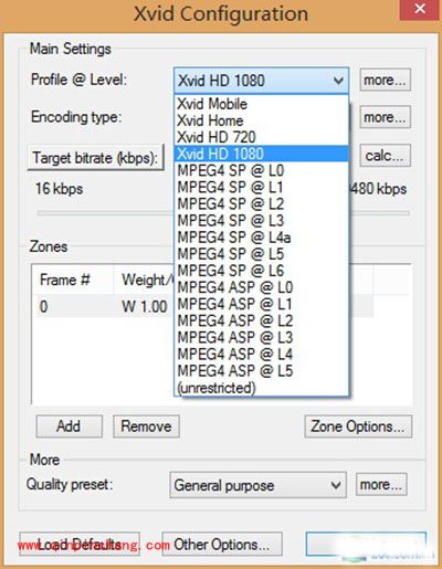 Xvid编码设置简易攻略