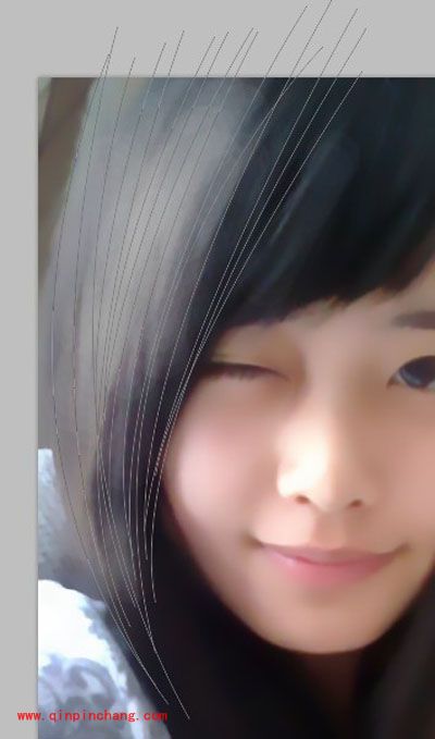 PS手绘图处理教程之绘出清晰的发丝