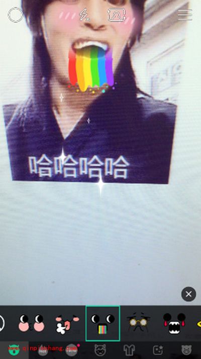 faceu怎么吐彩虹?