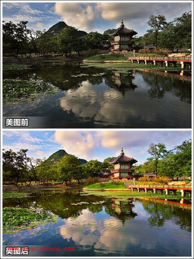 美图秀秀后期修复 轻松还原风景原色